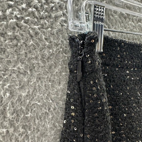 J. Inc Tube Skirt Women's Large Black Tweed Sequenced Tube Skirt Ladies L - Picture 5 of 15